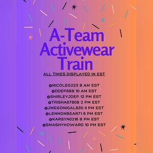 Activewear Train on Sunday, February  7th